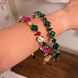 Green and Pink Gemstone headbands